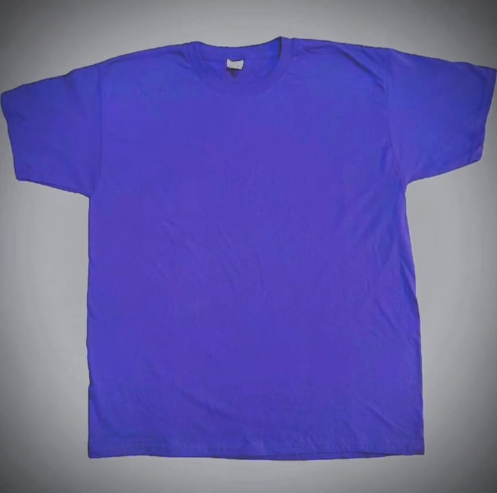 Men's Blue Round-Neck T-Shirt
