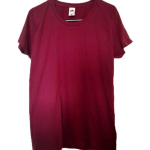 Ladies Iconic T-Shirt -Burgundy