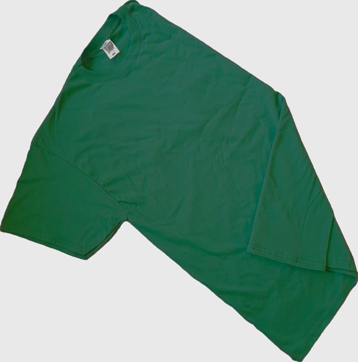 Men's Round Neck Green T - Shirt - Image 2