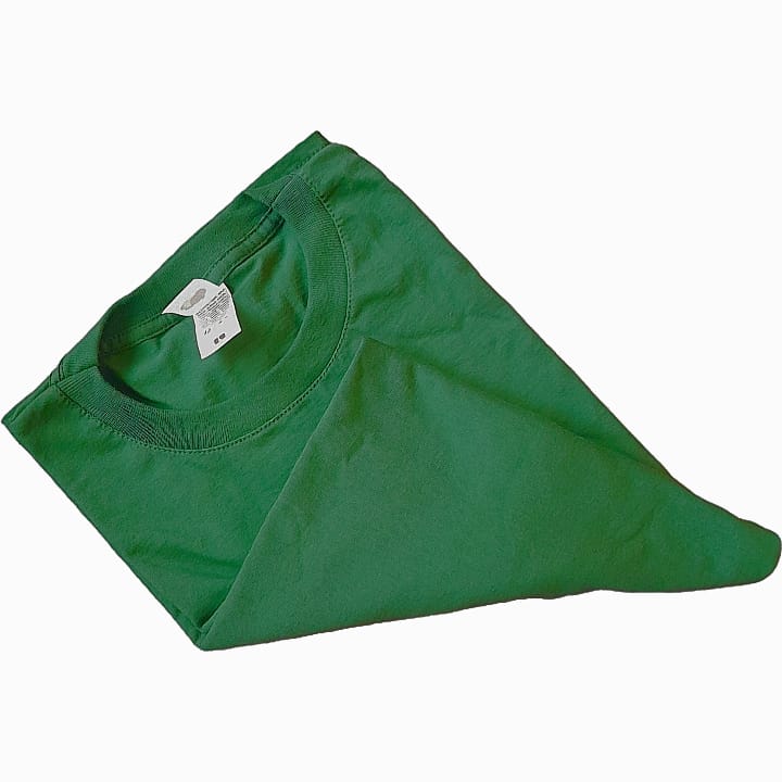 Men's Round Neck Green T - Shirt - Image 3