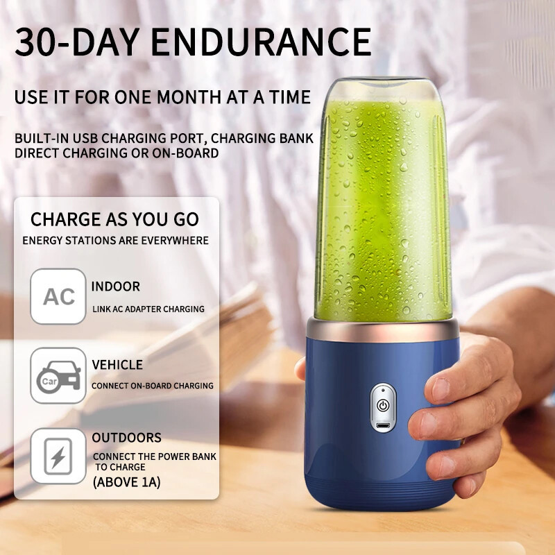Electric Juice Maker Portable Blender Smoothie Mini Juicer Fruit Machine 400ml - Image 7